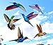 Quotidian Products Hummingbird Window Clings-Anti Collision Decal to Prevent Bird Strikes on Doors & Windows Static,UV Resistant & Non Adhesive Vinyl Cling-Deterrent Decal & Glass Decor to Alert Birds