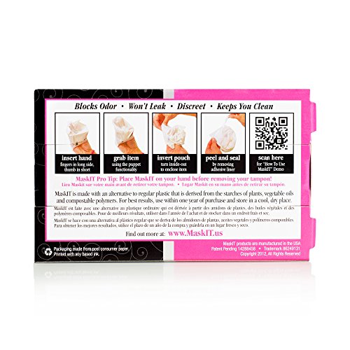 MaskIT Standard Box Pouches, Small Box-for use with Tampons, 26 Count