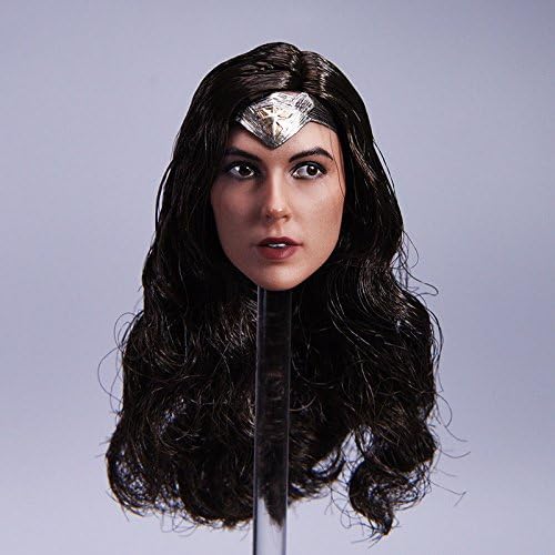 ESHINEY 1/6 Wonder Woman Gal Gadot Head Carved Movie Actress Head Model Strabismus Ver. F TBL Body