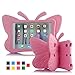 Feitenn 6453661 Kids Lightweight 3d Cartoon Butterfly Eva Shockproof Drop Proof Stand Case for Ipad Mini / Mini 2 / Mini 3/ Mini 4 Case (Pink)