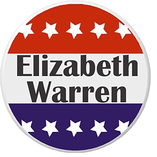 Elizabeth Warren Red White Blue Stars 1.25â€ Pinback Button Pin