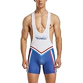Gymskop Men's Wrestling Singlets Athletic Supporters Slim Fit Sport Bodysuit Sleeveless Active Wrestling Leotard Jumpsuits