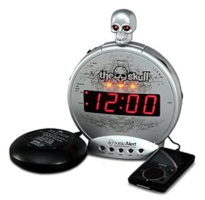 Image of Sonic Alert Loud Alarm Clock SBS550ss, Silver and Black