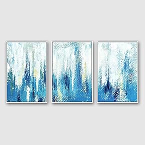 Framed Canvas Wall Art for Living Room, Bedroom Abstract Color Collage Pattern Canvas Prints for Home Decoration Ready to Hanging - 16"x24"x3 Panels