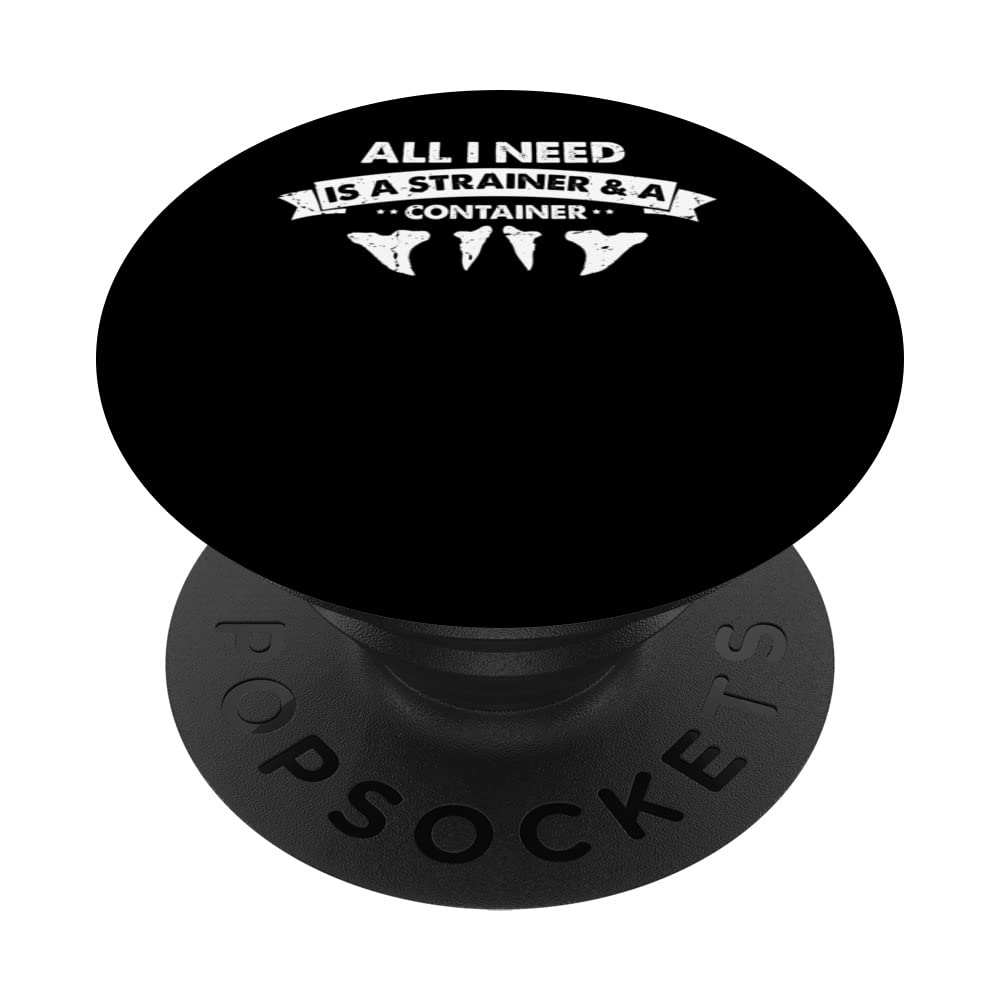 Fossil Tooth Hunter Design for Fossil Tooth Collector PopSockets Swappable PopGrip