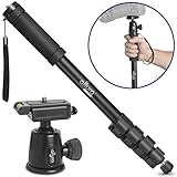 Altura Photo Camera Monopod and Ball Head Combo – Professional 360 Fluid Rotation for Canon, Nikon, Sony DSLR and Video