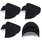 SEMINI 4 Pairs Black Covered Set-in Shoulder Pads Sewing Foam Pads for Blazer Suit Coat Jacket Clothes