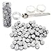 Yoption 150 Pieces Octagon Sealing Wax Beads Kit for Christmas Cards, Envelopes, Wedding Invitations, Wine Packages, Gift Idea (Silver)
