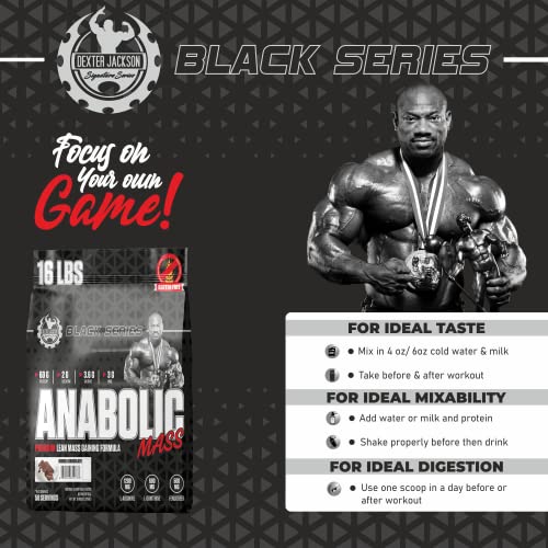 Dexter Jackson Signature Series Black Anabolic Mass Gainer - 16 lbs (16 LBS, Double Chocolate)
