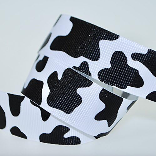 Cow Print Grosgrain 1" wide Ribbon (5 Yards)