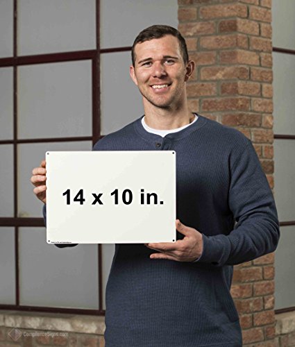 Red Custom Sign with Stripes and Your Text Printed in White, 14 x 10 inch Aluminum, Made in USA by C - //coolthings.us