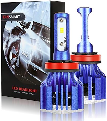 Car Headlight, LED Headlight Bulbs H11 (H8 H9) Replacement Headlight Lamp Bulb, with Built-in Cooling Fan, CSP Chips 6000k Cool White 60W 8000 Lumens DC 9-30V Extremely Bright Headlamp Conversion Kit