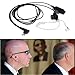 HDE Acoustic Tube Earpiece Mic for Motorola Radios PTT 2 Pin Walkie Talkie Earpiece Two Way Covert Surveillance for CP200 GP2000 CLS1450 and Other Models (5 Pack)