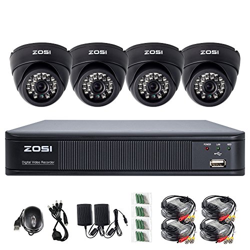 ZOSI 4CH Full D1 960H Recording Home CCTV DVR 4PCS HD 800TVL 24IR