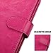 ULAK Galaxy S4 Case, S4 Case - Multi Card Slots Series PU Leather Magnetic Wallet Case Cover for Samsung Galaxy S4 IV i9500 (Hot Pink)