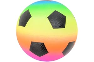 Rhode Island Novelty 9 Inch Rainbow Soccer Playground Ball, One per Order