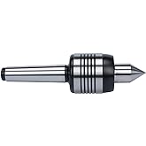 INPANOLS MT2 Live Center,2MT 60&deg; Morse Taper, .0003"Acc. for Lathe CNC Work | 5.94'' Length Rotating Head, Precision Medium Duty Live Tailstock Center for Wood &amp; Metal Lathe Work, High Speed Turning Tool