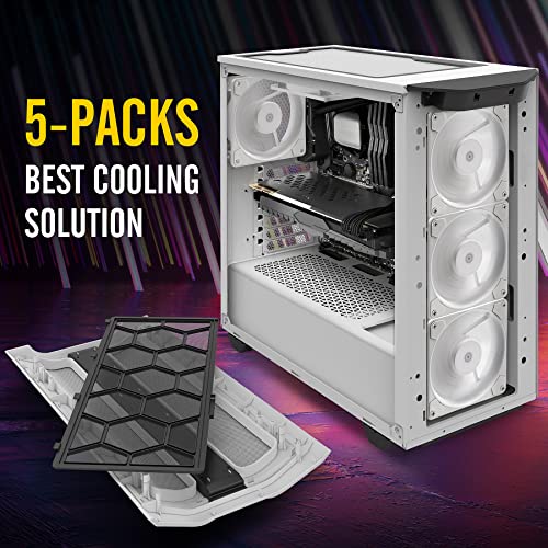 EZDIYFAB Cube Fan Pro 120mm PC Case Fan,High Performance Cooling Fan