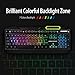 RGB LED Backlit Gaming Keyboard with Anti-ghosting, Light up Keys Multimedia Control, USB Wired Waterproof Metal Keyboard for PC Games Office (Cool Black)thumb 1