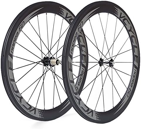 VCYCLE Nopea 700C Carbon Racing Road Bicycle Wheelset Clincher 60mm Depth 23mm Width 1785g Shimano o Sram 8/9/10/11 Speed
