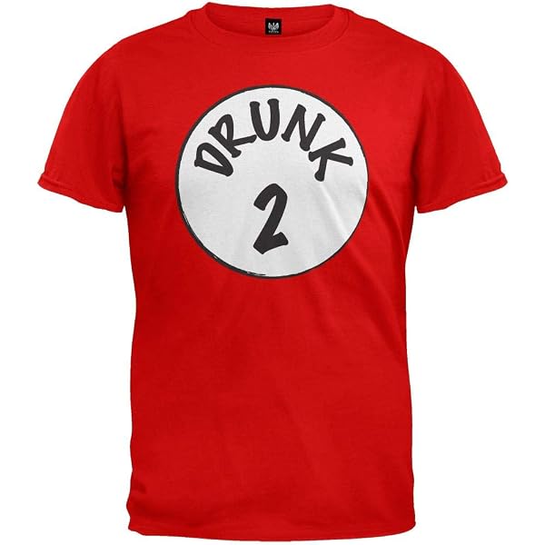 Amazon.com: Drunk One T-Shirt - 3X-Large Red : Clothing, Shoes