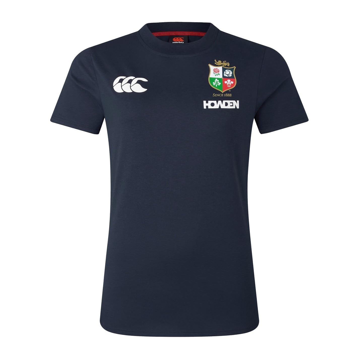 Canterbury Women's Official British & Irish Lions Cotton Rugby Jersey Tee | Organic Cotton T-Shirt, Dark Sapphire, 12