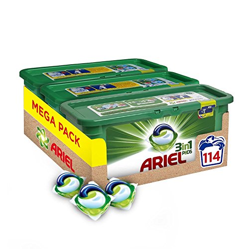 [- Ariel 3-in-1 Pods Original - Washing Liquid Capsules - 114 Washes  -]