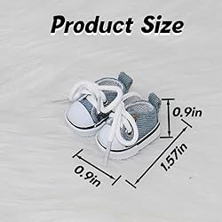 Mini Doll Shoes, 1 Pair Cute Lace Up Canvas