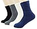 Unisex Fuzzy Microfiber Socks 4 Pack Thick Warm Comfort Crew Fashion Socks, Style 1