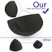 Bra Pads Inserts Women's Breathable Comfortable Sports Cups Bra Insert 2 Pairs in Set Black By Nimiah