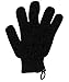 All About Men Bath and Shower Exfoliating Gloves, Black
