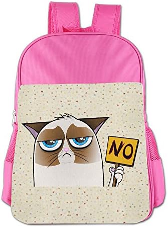 Angry Cat Say NO Casual Backpacks Teen Boys School Bags