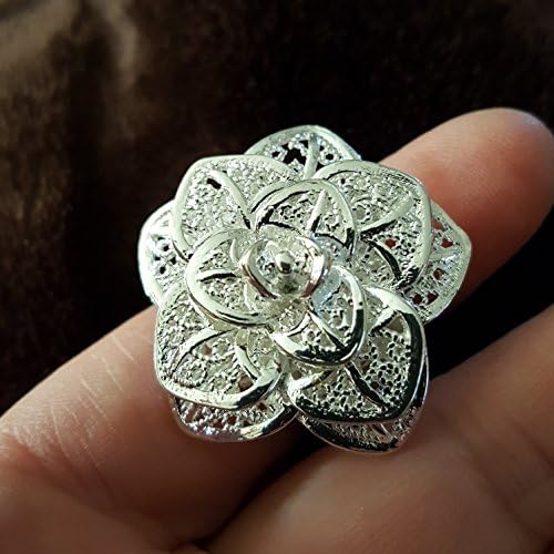 12g Sterling 925 Silver Camilla Large Flower Filagree Open Band Ring US sz 7