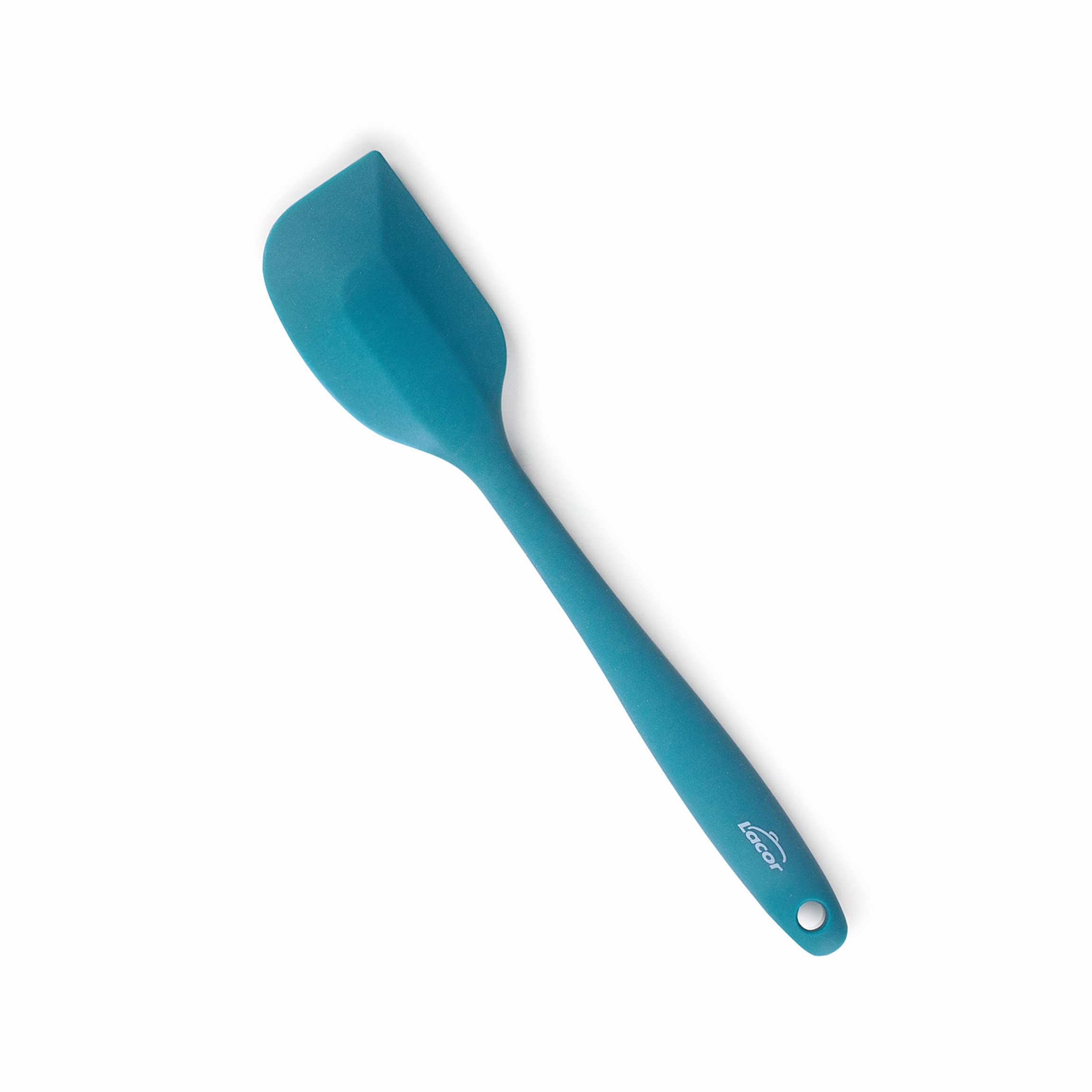 LACOR 64454, Ocean, Silicone Spatula, Kitchen Utensils, Ergonomic Handle, Non-Stick, High Temperature Resistant, Dishwasher Safe, Length 27.5 cm, Blue
