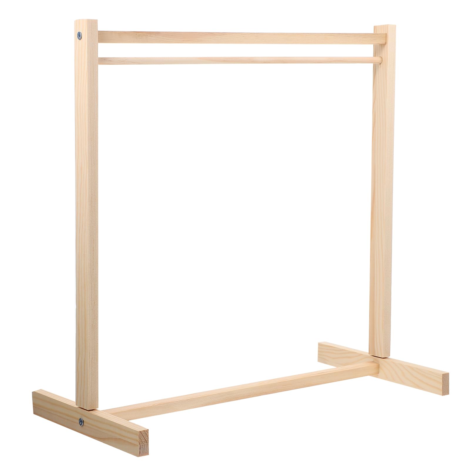 Photo 1 of Operitacx Wooden Doll Dress Rack, Doll Garment Rack Height Doll Clothes Rack 40cm, Miniature Doll Clothing Rack for Doll Closet Dollhouse Furniture Supplies