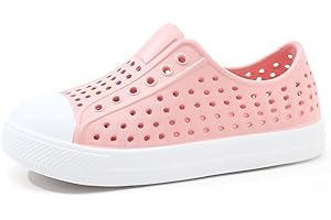 QLZ Toddler Kids Water Shoes for Boys Girls Garden Sandals Rubber Shoes Beach Sneakers, Slip-on Anti-Slip Lightweight Breathable Quick Dry Soft Flexible（Toddler/Little Kid/Big Kid）