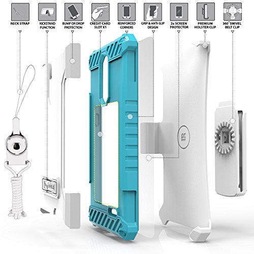 ZTE Grand X4, ZTE Blade Spark Case, Trishield Durable RuggedPhone Cover With Holster Detachable Lanyard Loop And Built in Kickstand Card Slot - Parasailing - Thumbnail 3