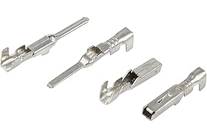 Hihaha Electrical Wire Connector Male Female Terminal/Inside for Car/Durable 1.5mm / 30 Sets Silver Tone