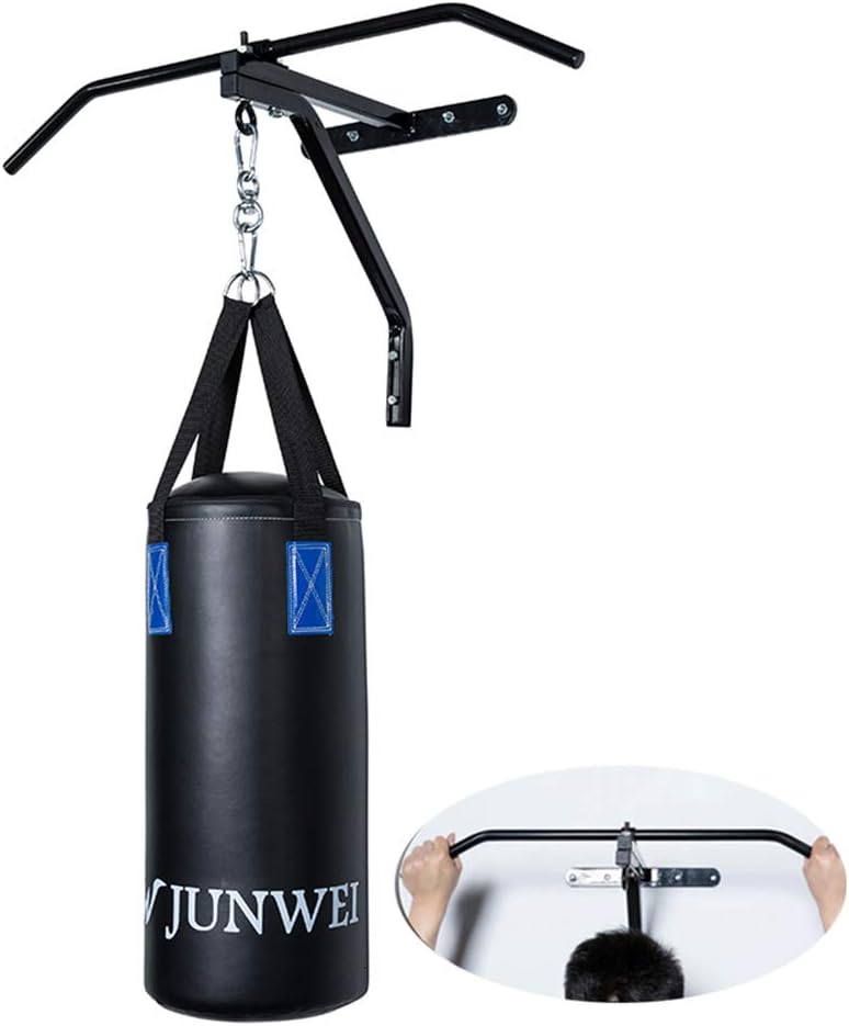 APJJ Heavy Duty Punch Bag Wall Bracket Wallmounted Sturdy And Steady Punch Bag Hanging Bracket Wall Bracket Chinning Bar Pulling Combination Bracket for Indoor Fitness Boxing MMA Training Muay Thai