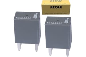 Aeola 2 Pack 15328866 or 8866 Multi-Purpose Relay for GM GMC Buick Chevry Ac Compressor Clutch Relay 4 Pins 12 VDC 20A