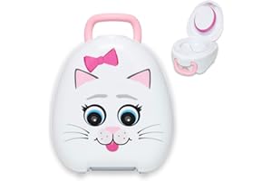 My Carry Potty - Cat Travel Potty, Award-Winning Portable Toddler Toilet Seat for Kids to Take Everywhere