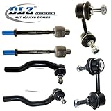 DLZ 6 Pcs Front Suspension Kit-2 Inner 2 Outer Tie Rod End, 2 Sway Bar Compatible with 2006 2007 2008 2009 2010 2011 Honda Civic 1.8L 4Cyl L (1799)(-) ES800373 ES800374 EV800246 K80768