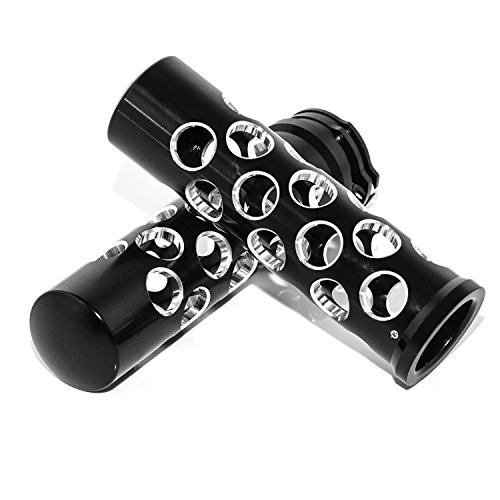 Senkauto Motorcycle 1" 25mm Deep Cut Black Handlebars Hand Grips for Harley Softail Touring Sportster XL883 1200 48 Chopper (Type 04)
