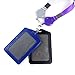 HEHALI 10 pcs Business ID Badge Card Holder with Retractable Lanyard Neck Strap Band, Vertical Style Leather Business Card Holder, 7 Different Colors
