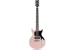 WESTCREEK GUITARS WestCreek DC Electric Guitar with 6 String, Solid Body Electric Guitar, Dog Ear P90 Pickups, Bone nut, Right Handed, 22 Frets, Slim C Neck, Roosewood Fretboard, Mahogany Body