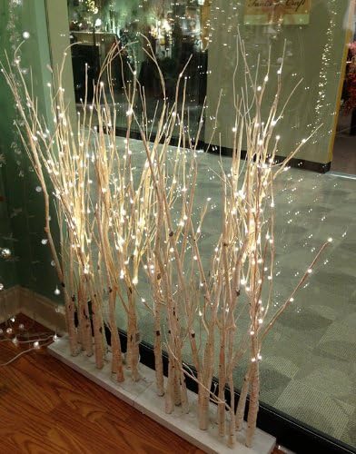 Lighted Birch Clump Branch On Stand - 47 Inch With 150 Lights