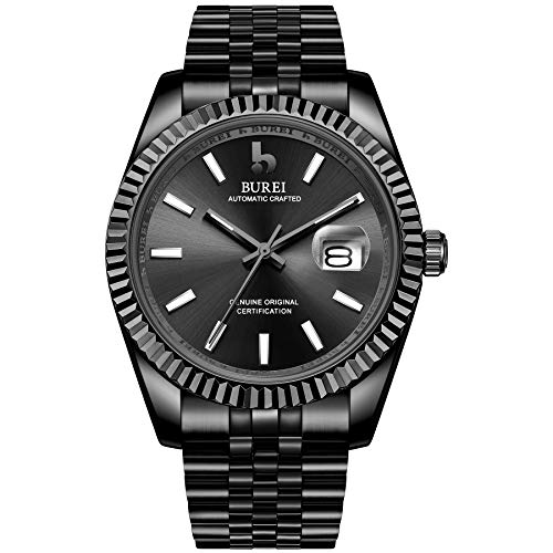 ایگرد | قیمت و خرید BUREI Men's Automatic Watch Analog Dial with Date  Window Sapphire Crystal Stainless Steel Band and Case