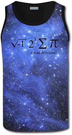 Alxosla Mens Vest Pi Day Formula 3D Printed Tank Top Gym Workout Sleeveless Shirt