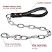 Didog 28 inch Length Heavy Duty Anti-bite Dog Giant Chain Leash with Leather Handle