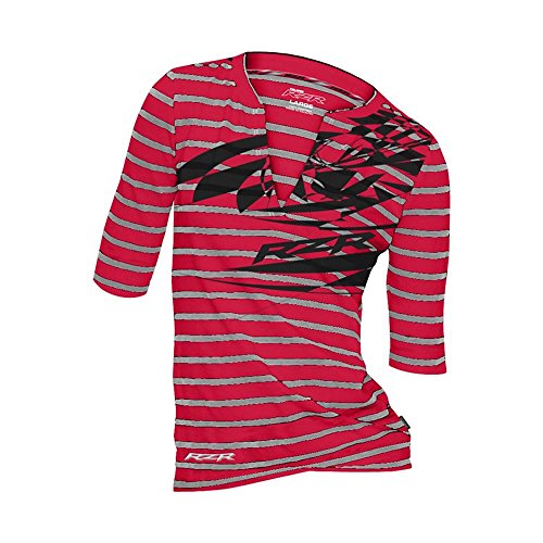 Polaris RZR Womens Red & Black 3/4 T-Shirt With V-Neck